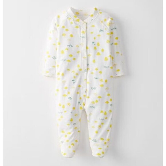 Hanna Andersson Mushroom Pima Cotton Sleeper Pajamas 0-3 Months One Piece - Picture 1 of 5
